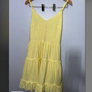 Yellow flowy dress